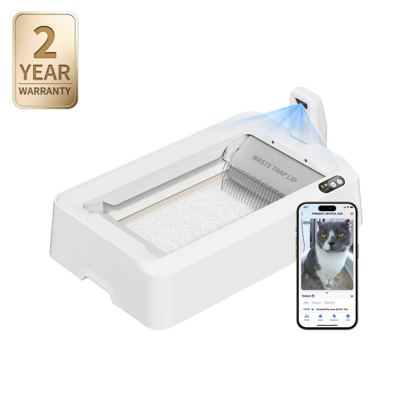 PETKIT PUROBOT CRYSTAL DUO SELF-CLEANING LITTER BOX (CAMERA)