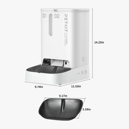 PETKIT YUMSHARE DUAL-HOPPER AUTOMATIC FEEDER WITH CAMERA