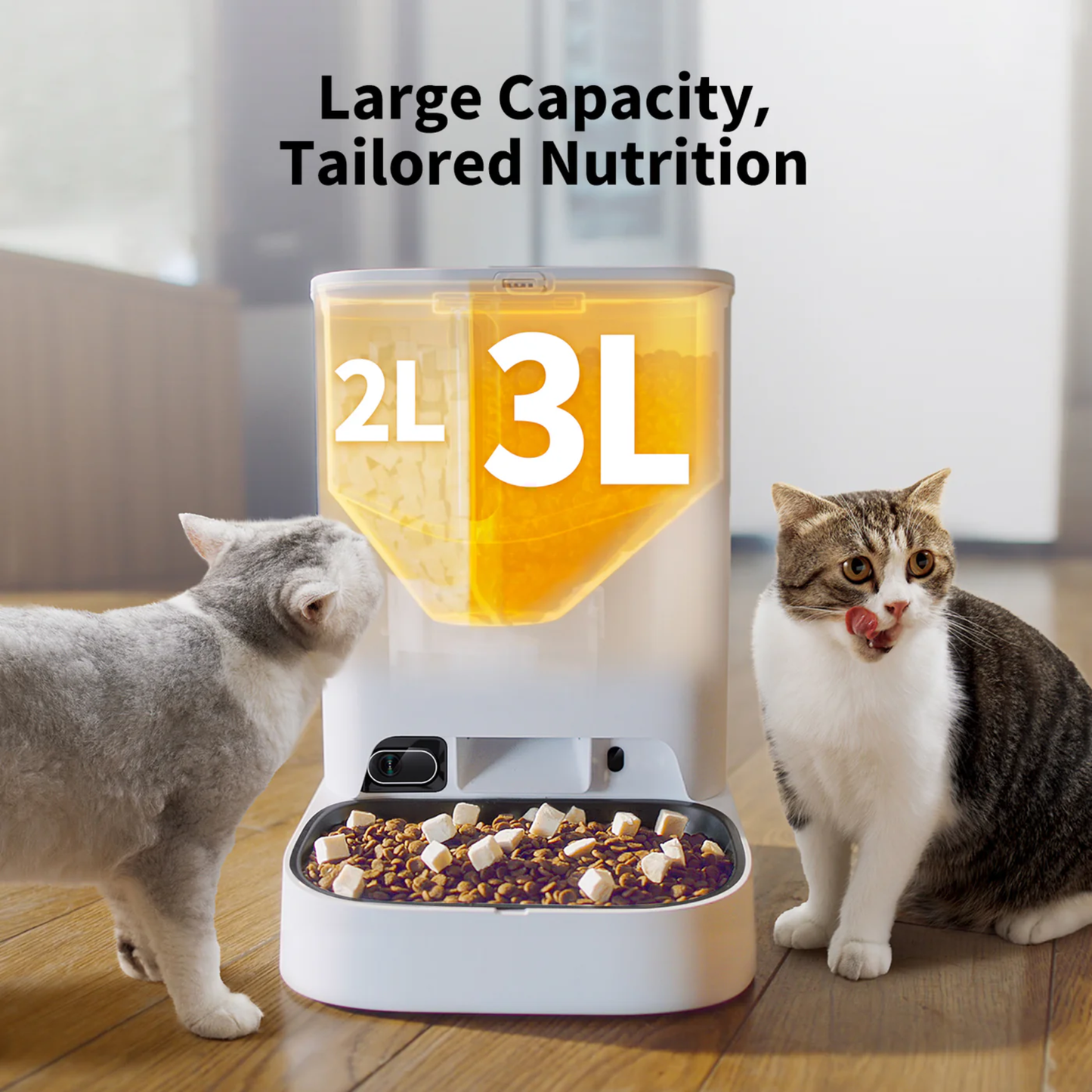 PETKIT YUMSHARE DUAL-HOPPER AUTOMATIC FEEDER WITH CAMERA
