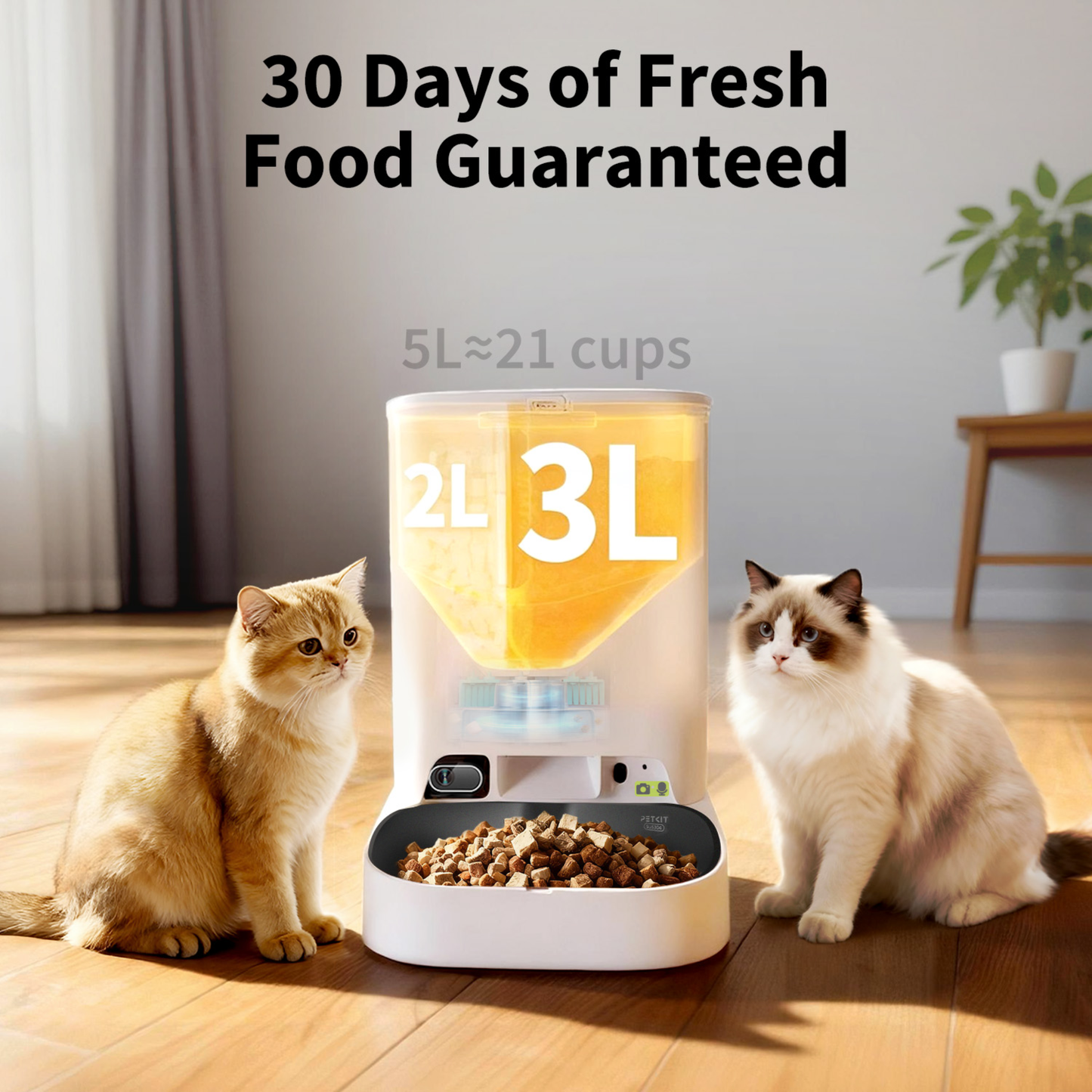 PETKIT YUMSHARE DUAL-HOPPER 2 AUTOMATIC FEEDER WITH CAMERA