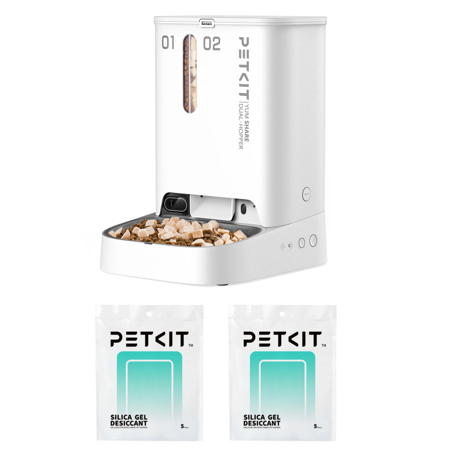 PETKIT YUMSHARE DUAL-HOPPER AUTOMATIC FEEDER WITH CAMERA